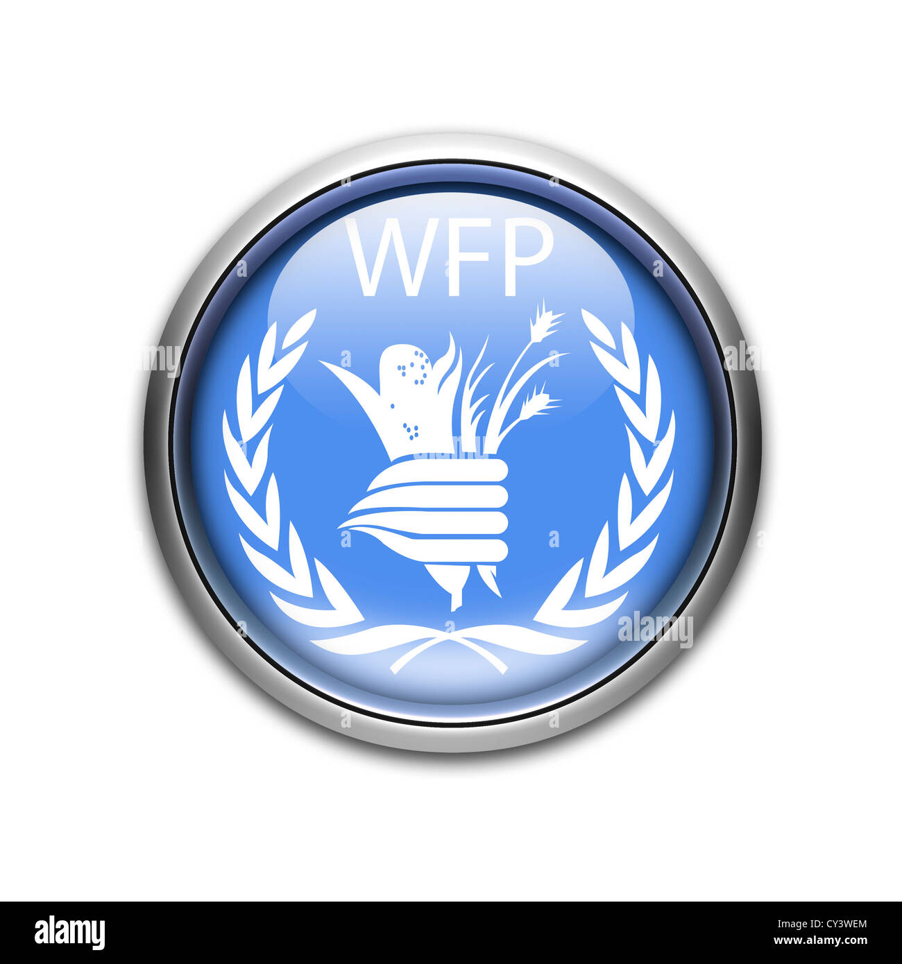 Pam - Programme alimentaire mondial icône symbole du drapeau logo Banque D'Images