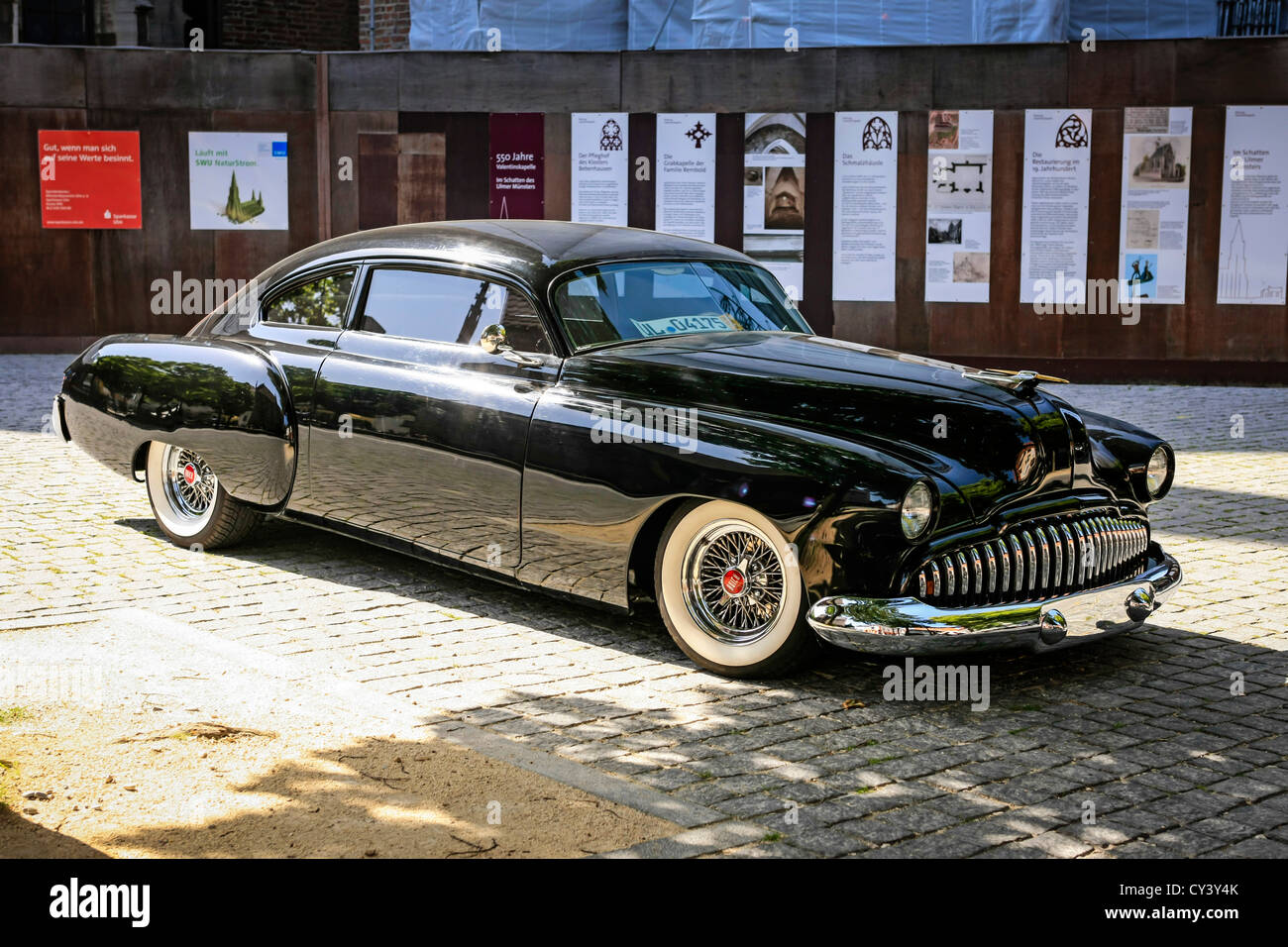 Black 1950 Custom voiture américaine en Ulm Allemagne Banque D'Images