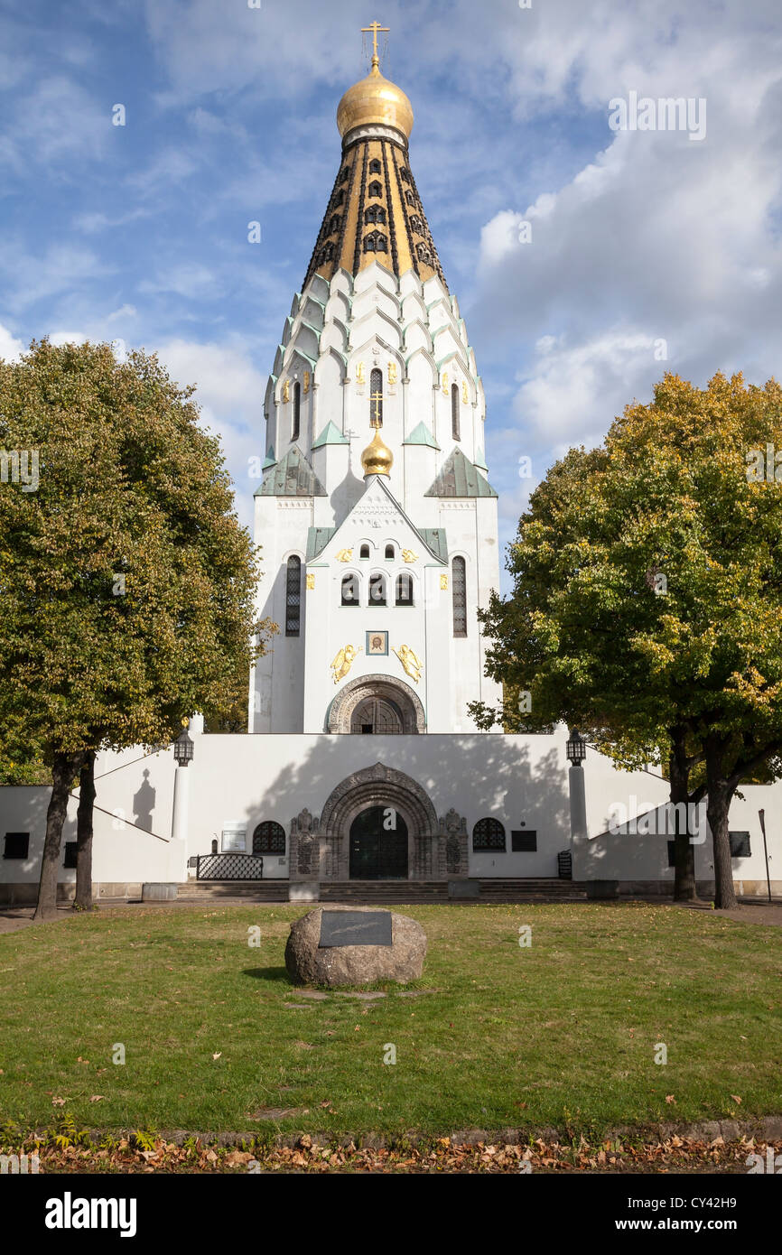 St Alexi's Russian Memorial Church, Leipzig, Saxe, Allemagne Banque D'Images