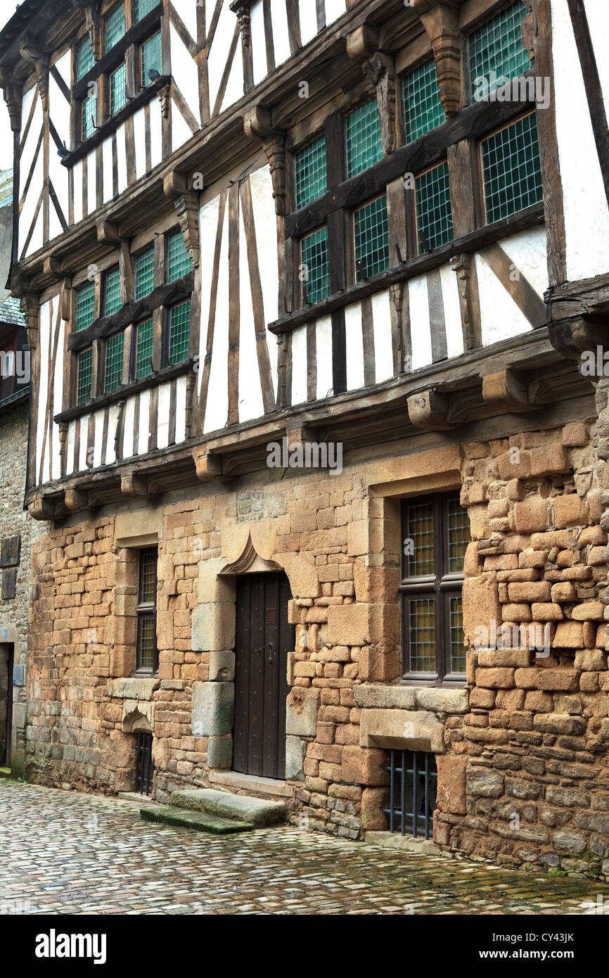 Europe, France, Bretagne, Finistère (29) Maison de style Tudor des archers à Quimperle, Xvième siècle Banque D'Images