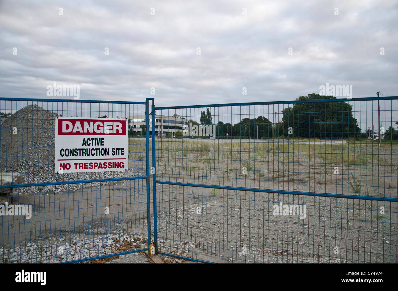 Danger Construction Site Banque D'Images