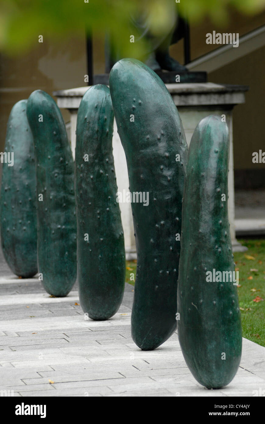 Moderne, la sculpture, l'Art, Gurken Erwin Wurm, concombre, Salzbourg, Autriche, Europe Banque D'Images