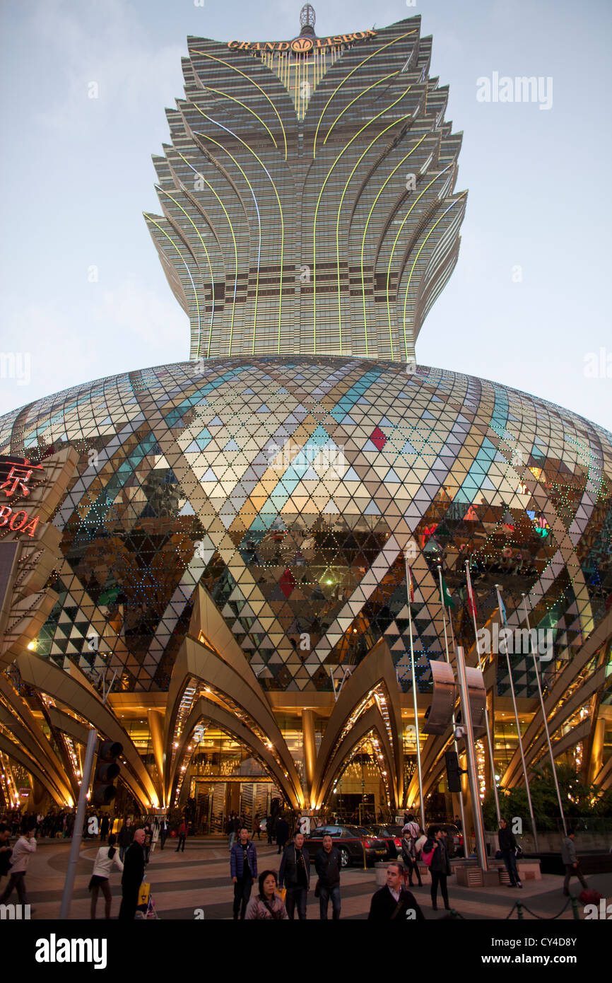 Grand Lisboa est un casino à Macao, Chine Banque D'Images