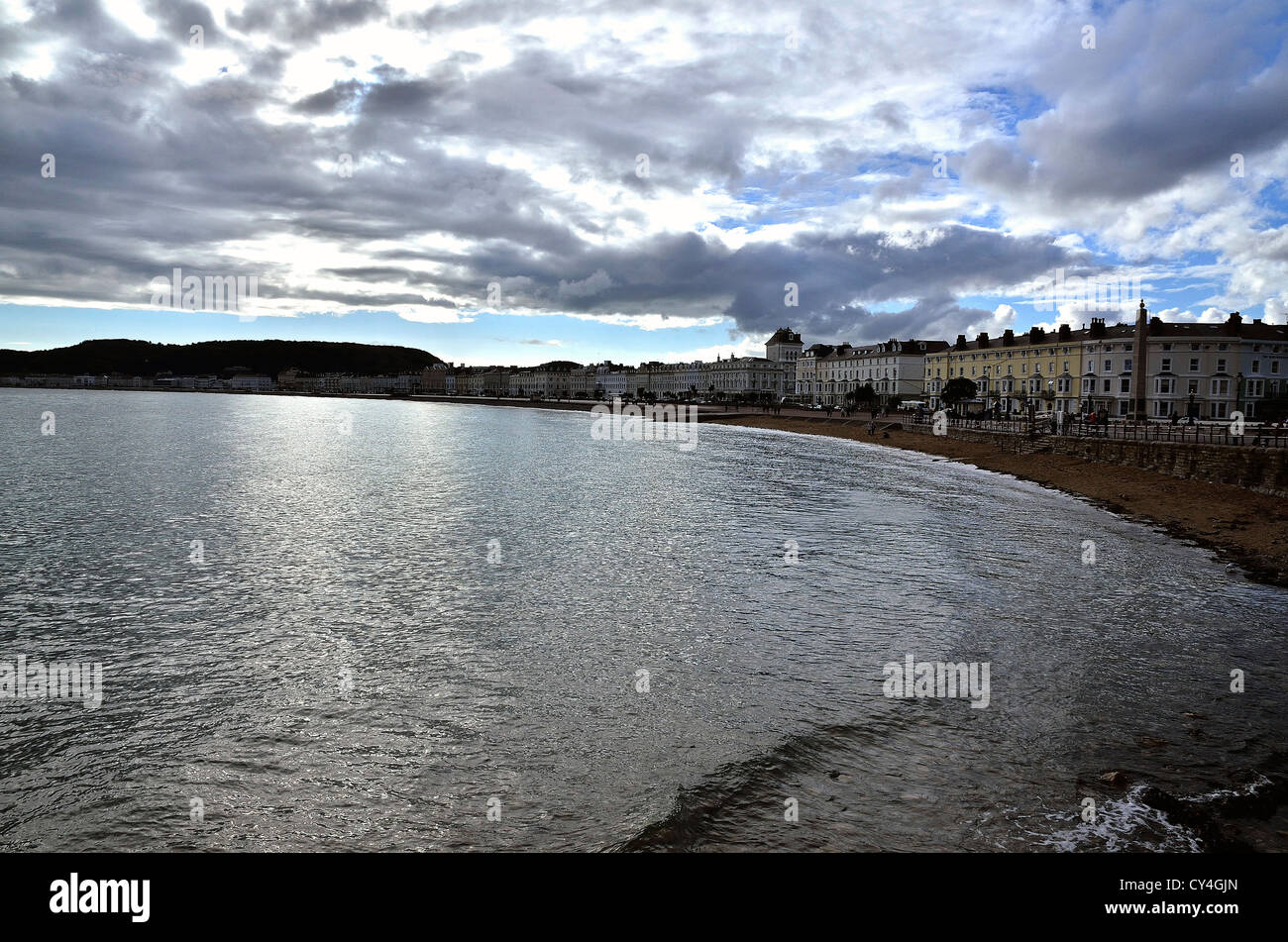 L'estran et de la promenade au nord du Pays de Galles Llandudno Banque D'Images