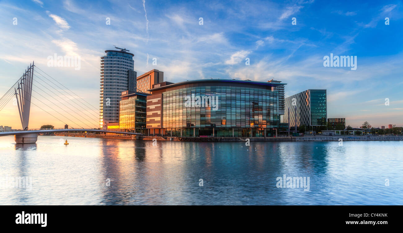 Les studios de la BBC à Salford Quays Media City Banque D'Images