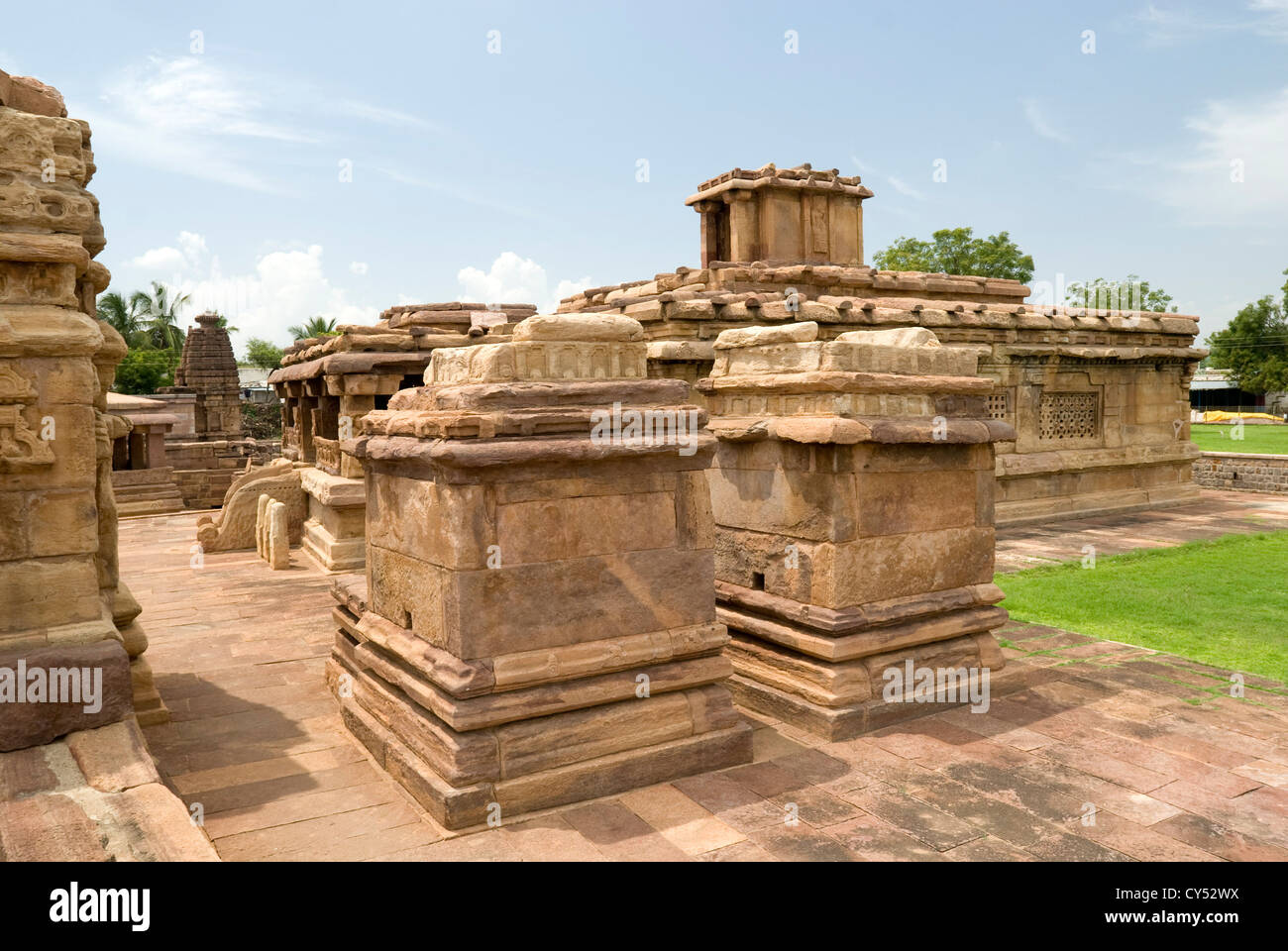 Lad khan temple à Aihole, Karnataka, Inde Banque D'Images
