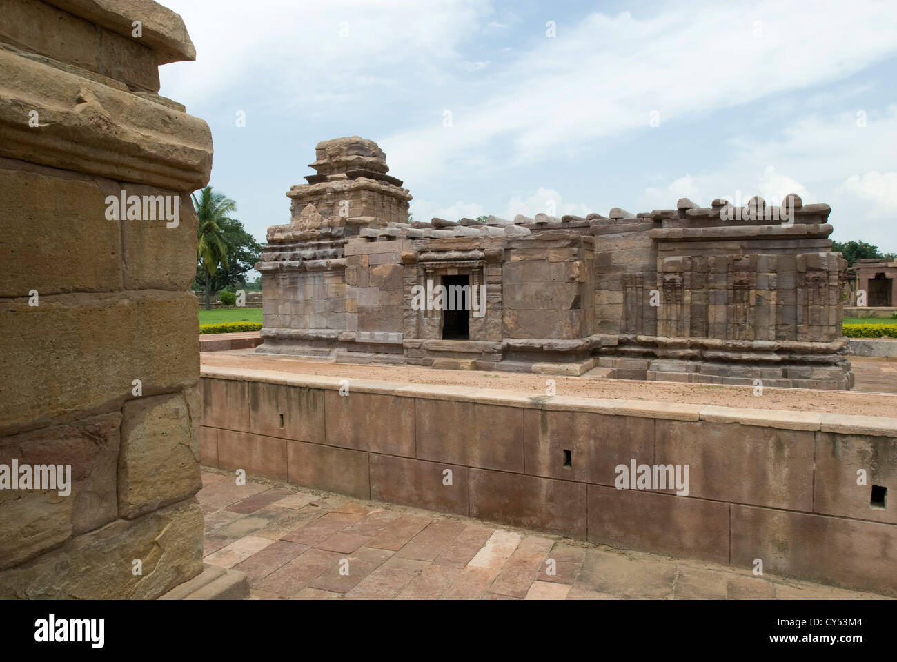 Dans les temples Durga complexe, Aihole, Karnataka, Inde Banque D'Images