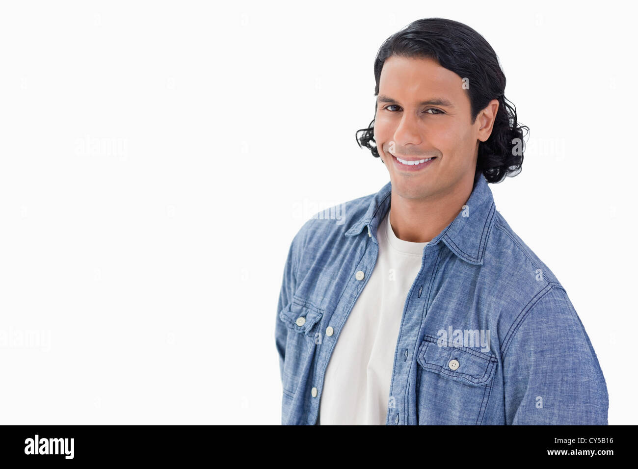 Close-up of a man smiling Banque D'Images