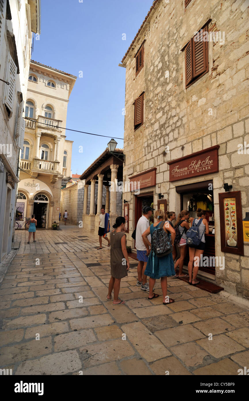 Croatie, Kvarner, île de Rab, vieille ville Banque D'Images