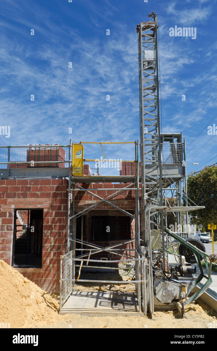Construction d'une maison à Perth, Australie occidentale Banque D'Images