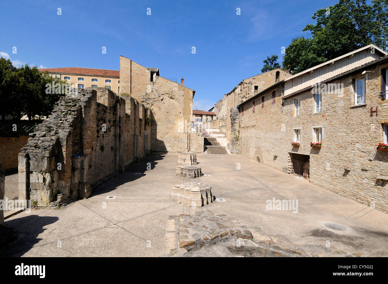 Ruines de l'ancienne abbaye de Cluny, Saône et Loire, Bourgogne, Bourgogne-Franche-Comté, France, Europe Banque D'Images