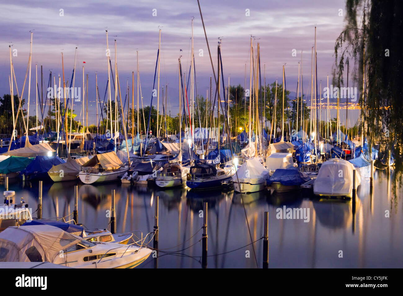 Petit port sur le lac de Constance Banque D'Images