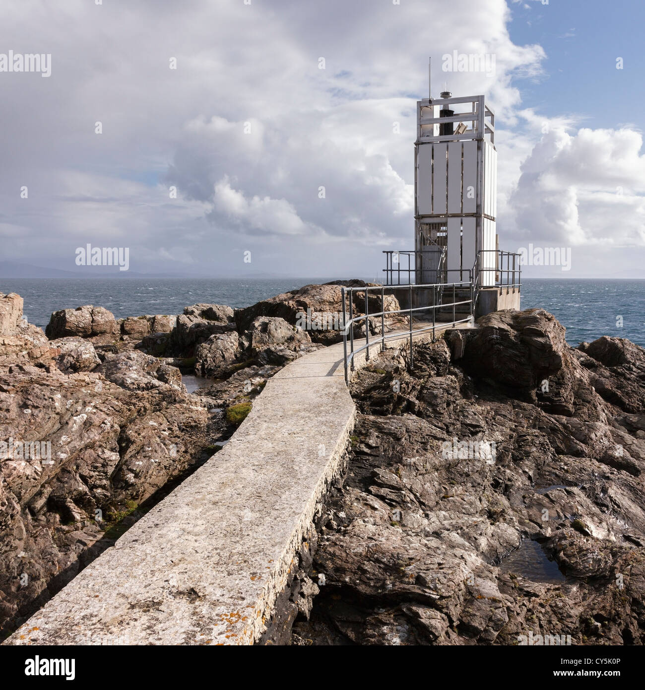 Le phare de Sleat, Isle of Skye, Scotland, UK Banque D'Images