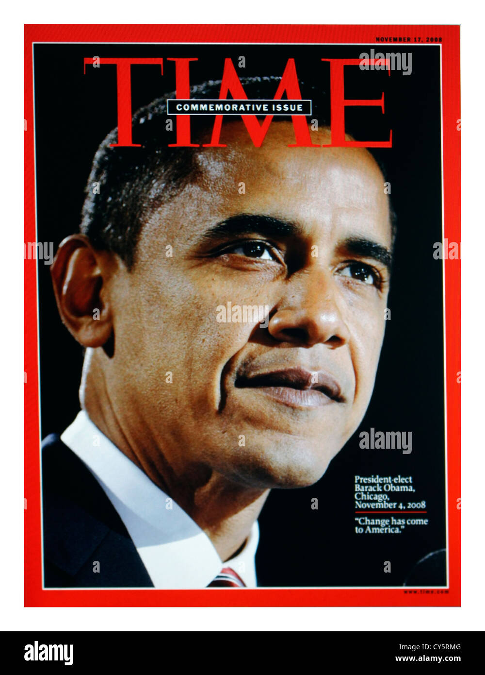 Barack Obama - couverture de magazine de temps liées aux élections américaines 2013 Banque D'Images