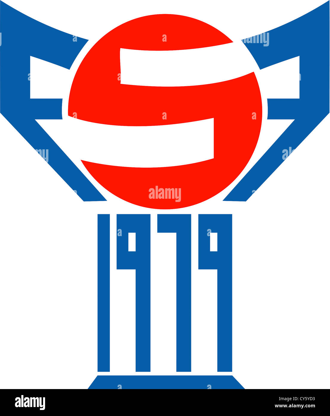 Logo de l'équipe nationale de football des îles Féroé. Banque D'Images