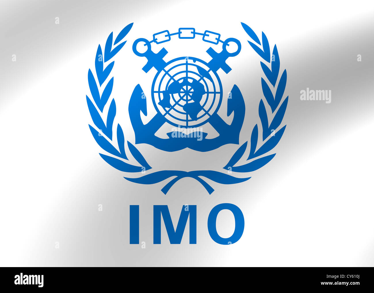 Imo - International Maritime Organisation logo drapeau symbole Banque D'Images