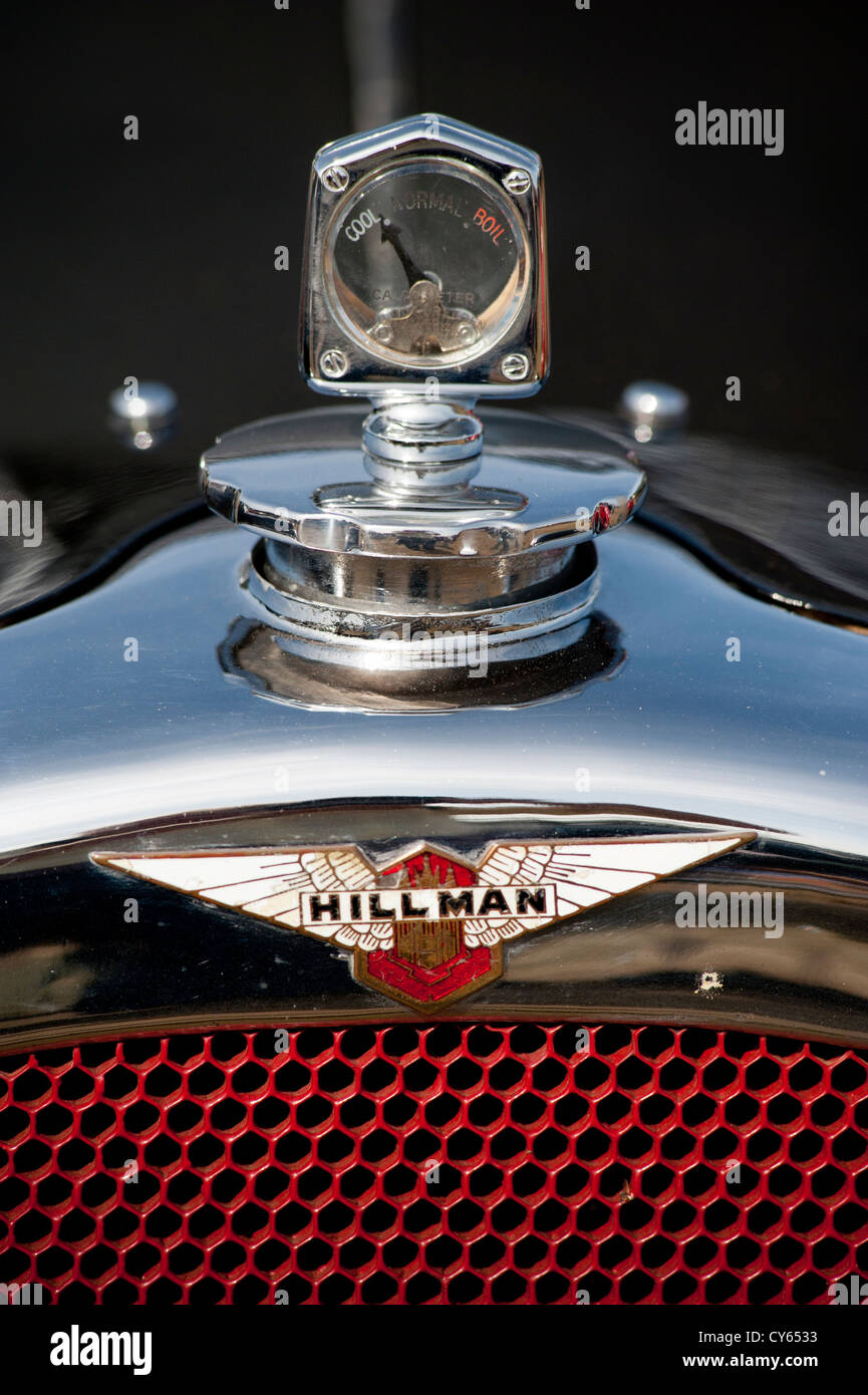 Vintage hillman radiateur de voiture thermomètre, Banque D'Images