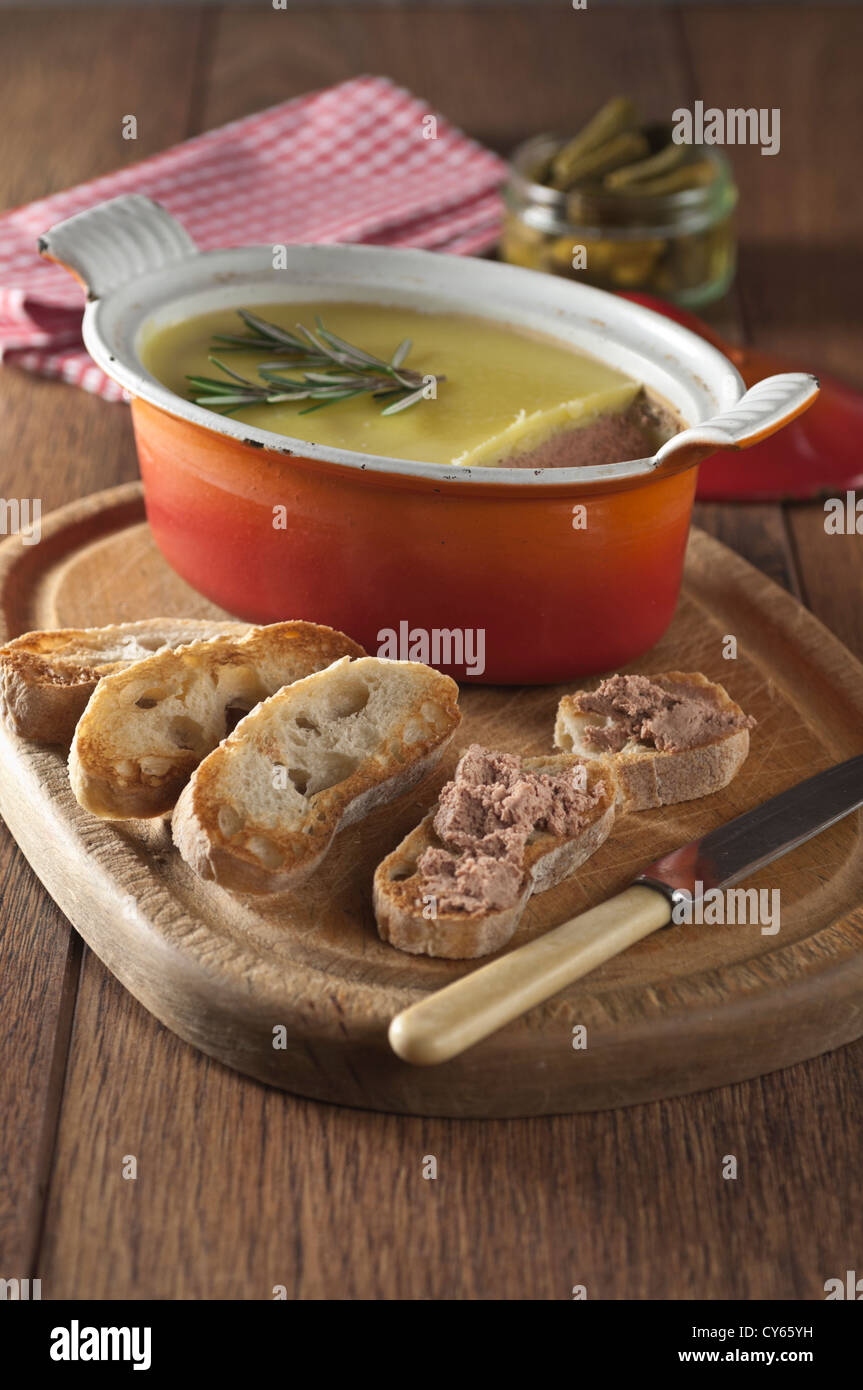 Pâté de foie de poulet Banque D'Images