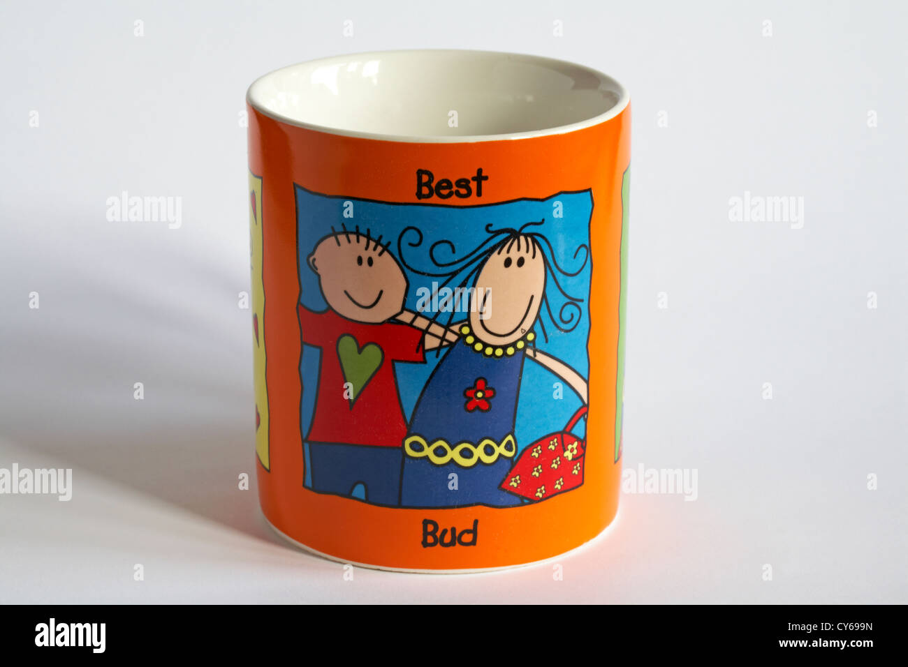 Best bud mug isolé sur fond blanc Banque D'Images