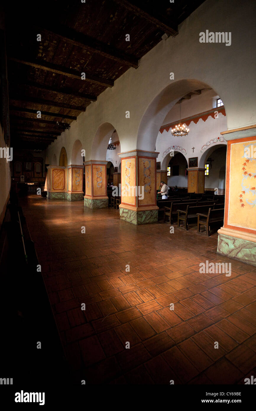 À L'Intérieur De Mission San Juan Bautista, Comté De San Benito, Californie, États-Unis. Banque D'Images