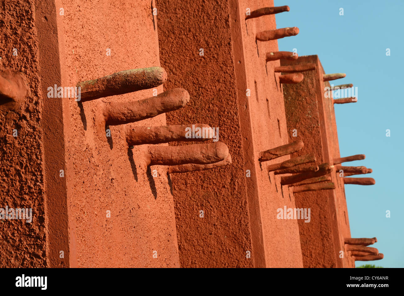 Adobe Brick Mud Construction de la Mosquée soudanaise Fréjus Var Provence Banque D'Images
