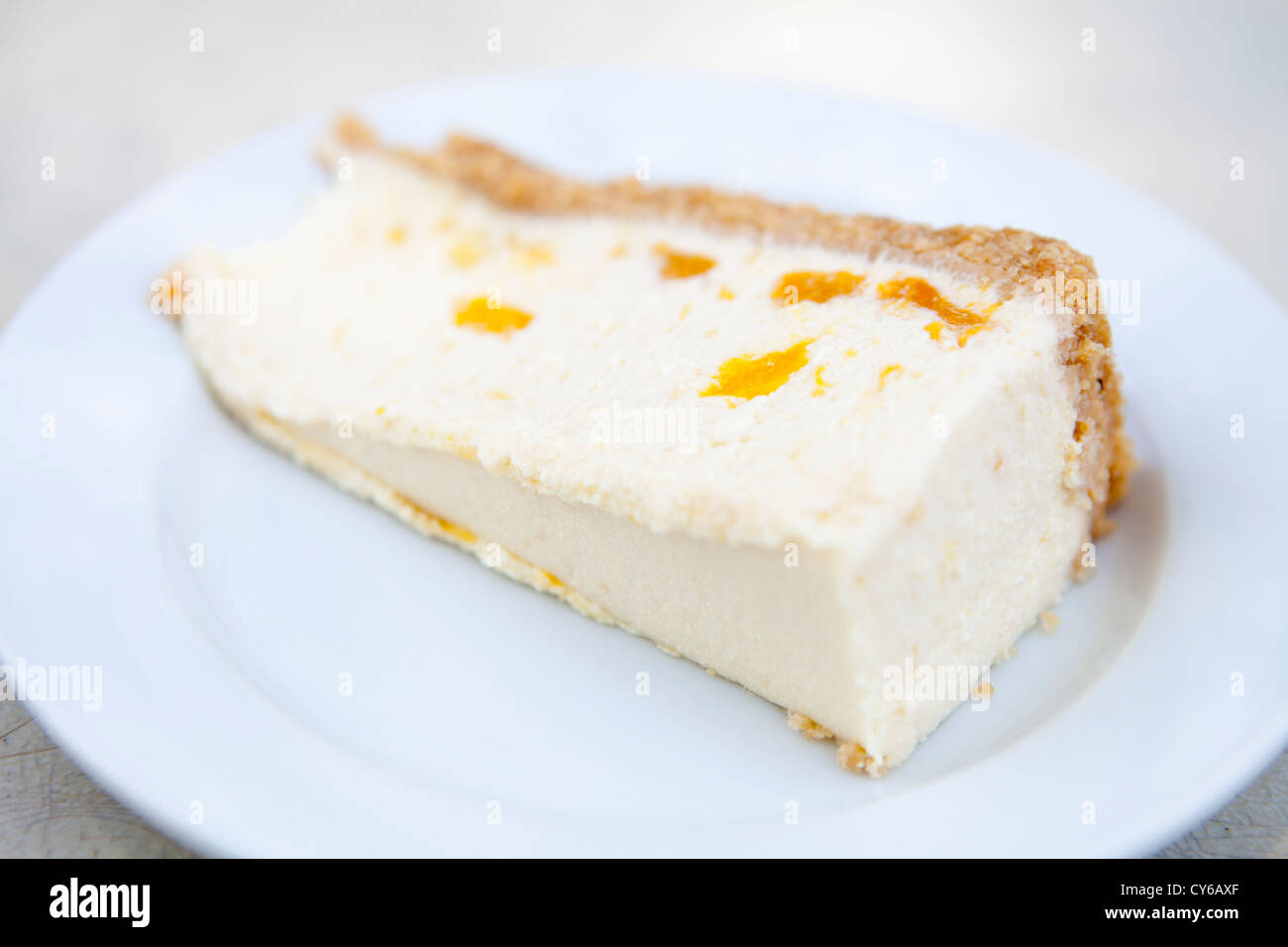 'Célèbre' cheesecake mangue du Litchfield Cafe à Litchfield National Park, Territoire du Nord, Australie. Banque D'Images