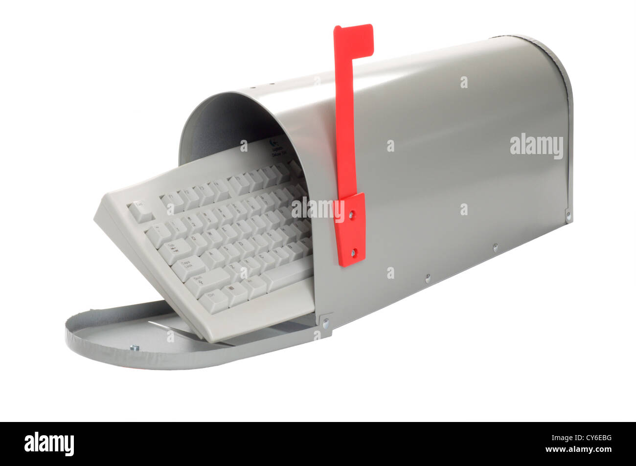 Mail box avec clavier à l'intérieur Banque D'Images