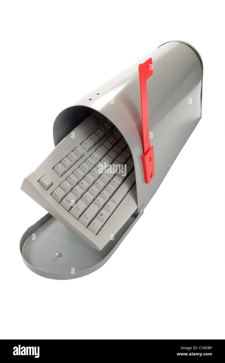 Mail box avec clavier à l'intérieur Banque D'Images
