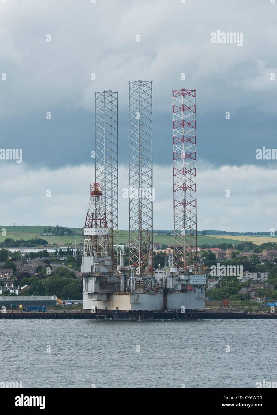 L'industrie de l'huile de forage sous maintenance continue à Dundee, Écosse docks Banque D'Images