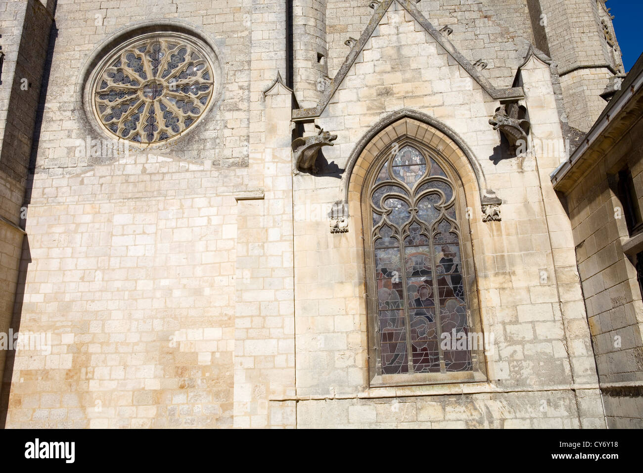 Niort ancienne église gothique, Aquitaine, France Banque D'Images