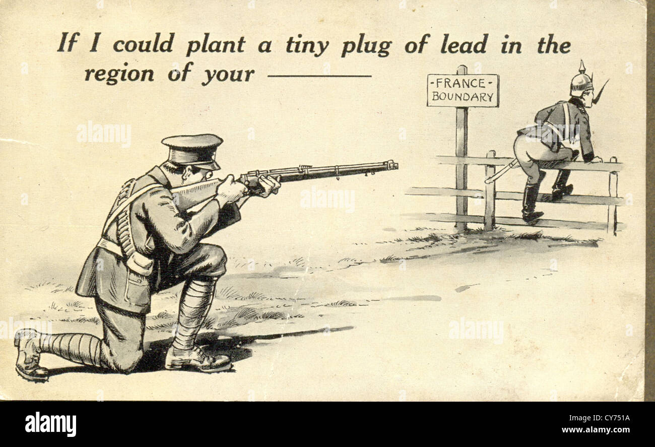 La Seconde Guerre mondiale, 1 carte postale de la bande dessinée Banque D'Images