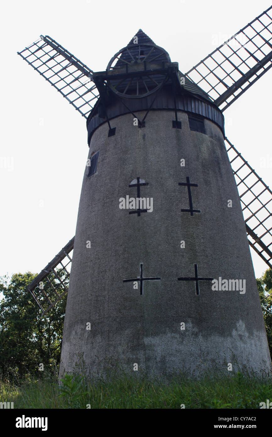 Bidston Windmill sur la Péninsule de Wirral Banque D'Images
