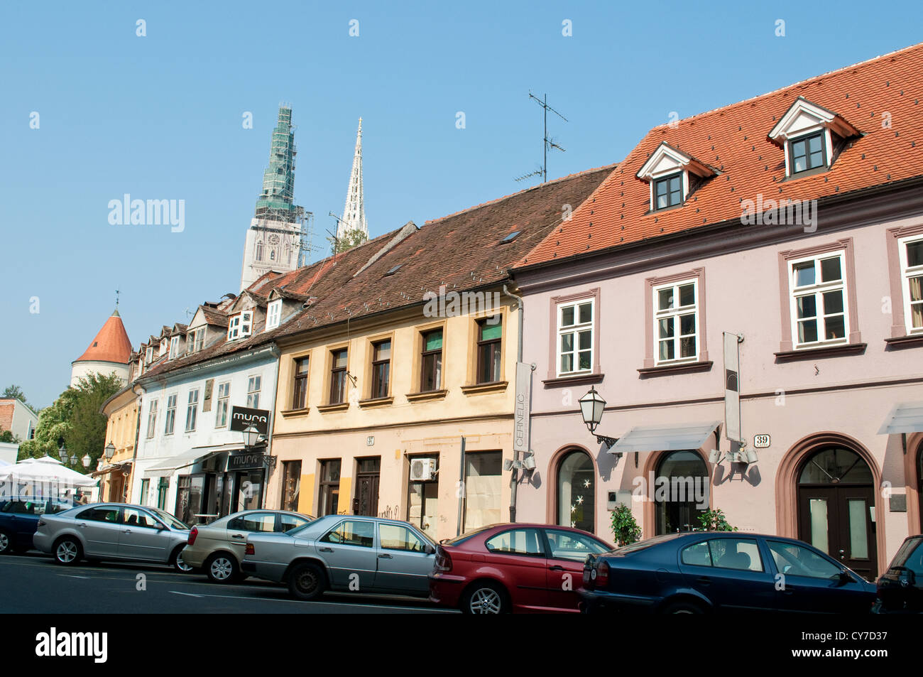 Vieille rue Vlaska, Zagreb, Croatie Banque D'Images