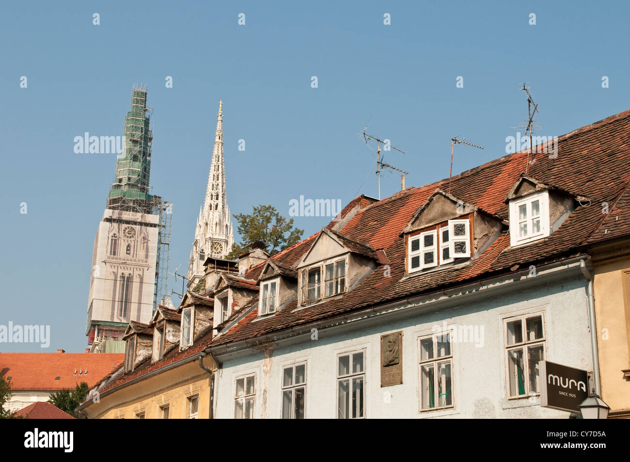 Vieille rue Vlaska, Zagreb, Croatie Banque D'Images