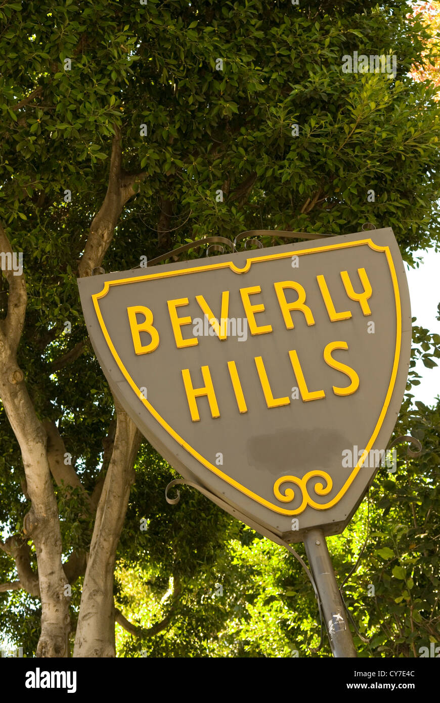 Beverly Hills Sign en Californie. ÉTATS-UNIS Banque D'Images