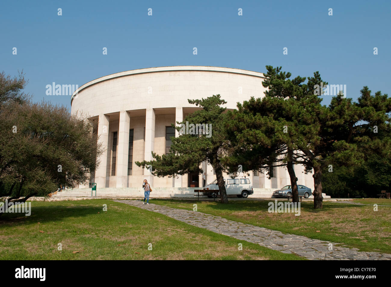 HDLU Galerie d'art sur la place des victimes du fascisme, Zagreb, Croatie Banque D'Images