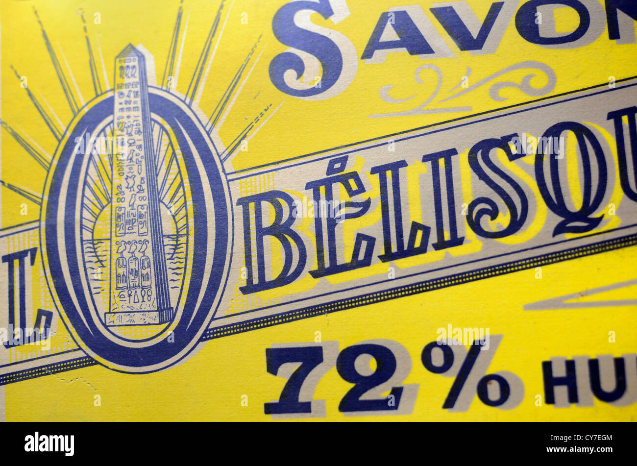 Pack vintage de Obelisk Hand-Made l'huile d'Olive Savon de Salon-de-Provence Provence France Banque D'Images