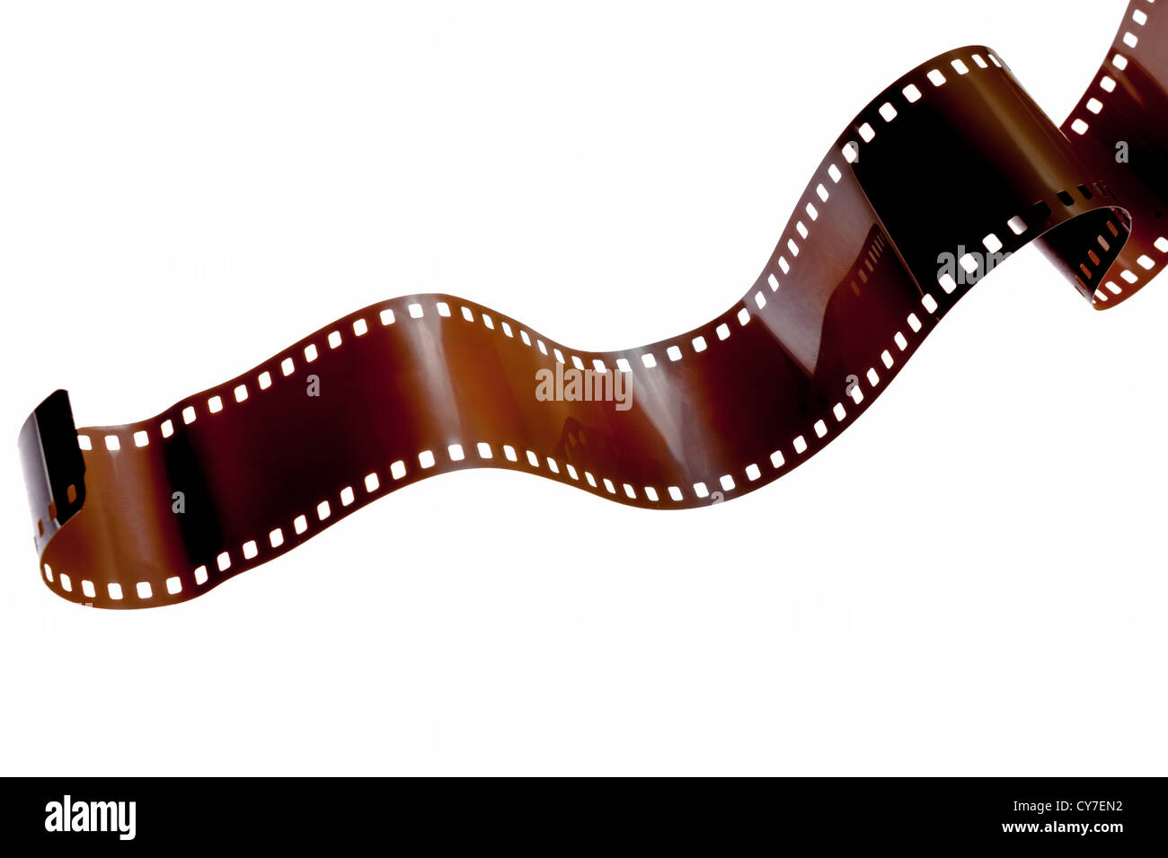 Bande de film isolé sur fond blanc Banque D'Images