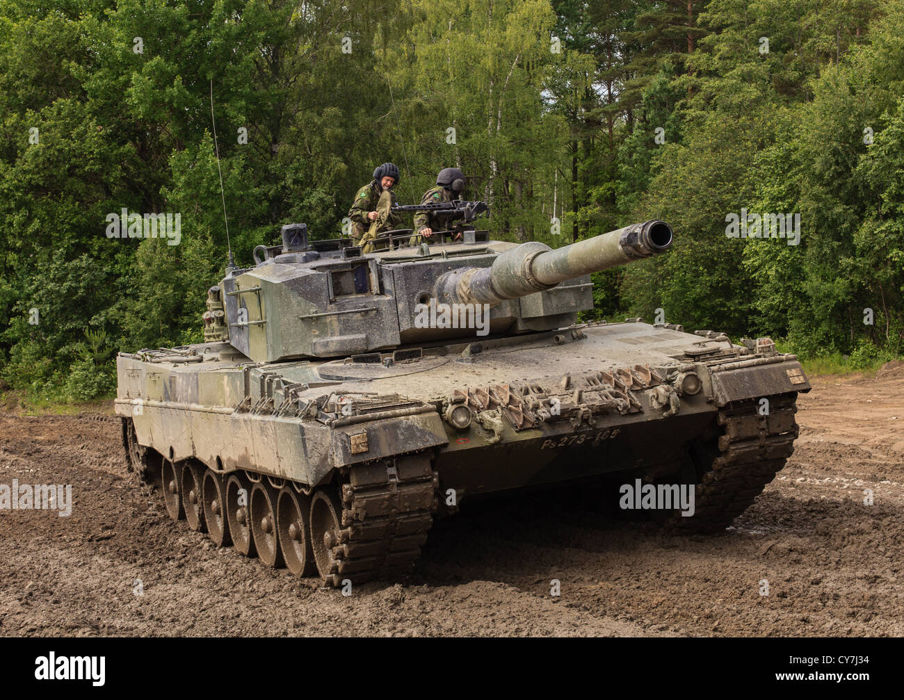 Leopard 2A4 char de combat principal de l'armée finlandaise. Banque D'Images