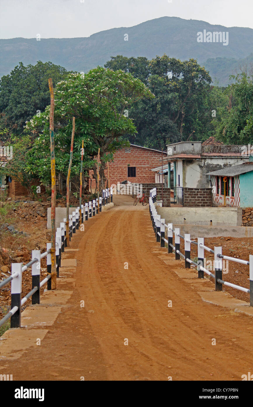 Route de village, Inde Banque D'Images