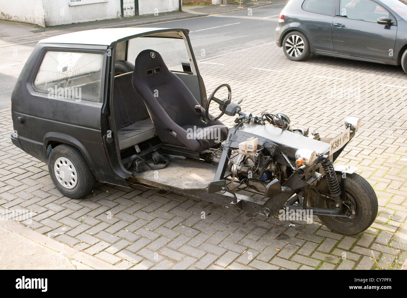 Reliant robin wheeler trois roues 3 roues Trikes Trike voiture voitures modifiées rapport ingénieurs accueil faites des Banque D'Images