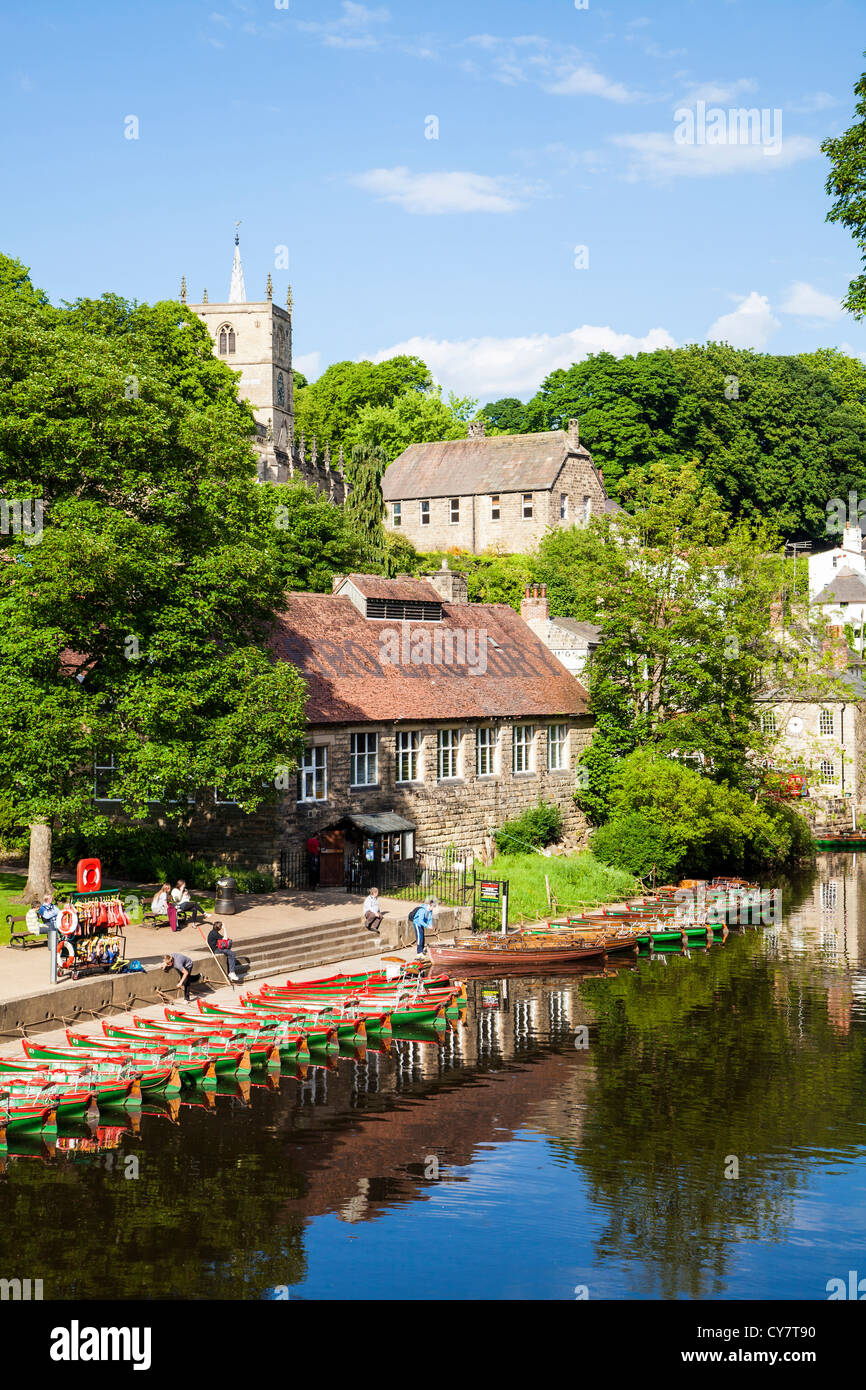 La rivière Nidd à Knaresborough, North Yorkshire Banque D'Images