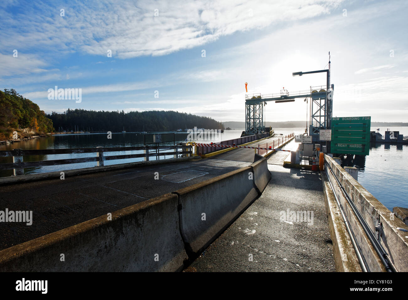 Ferry Landing dans Orcas Village, Orcas Island, îles San Juan, San Juan County, Washington State, USA Banque D'Images