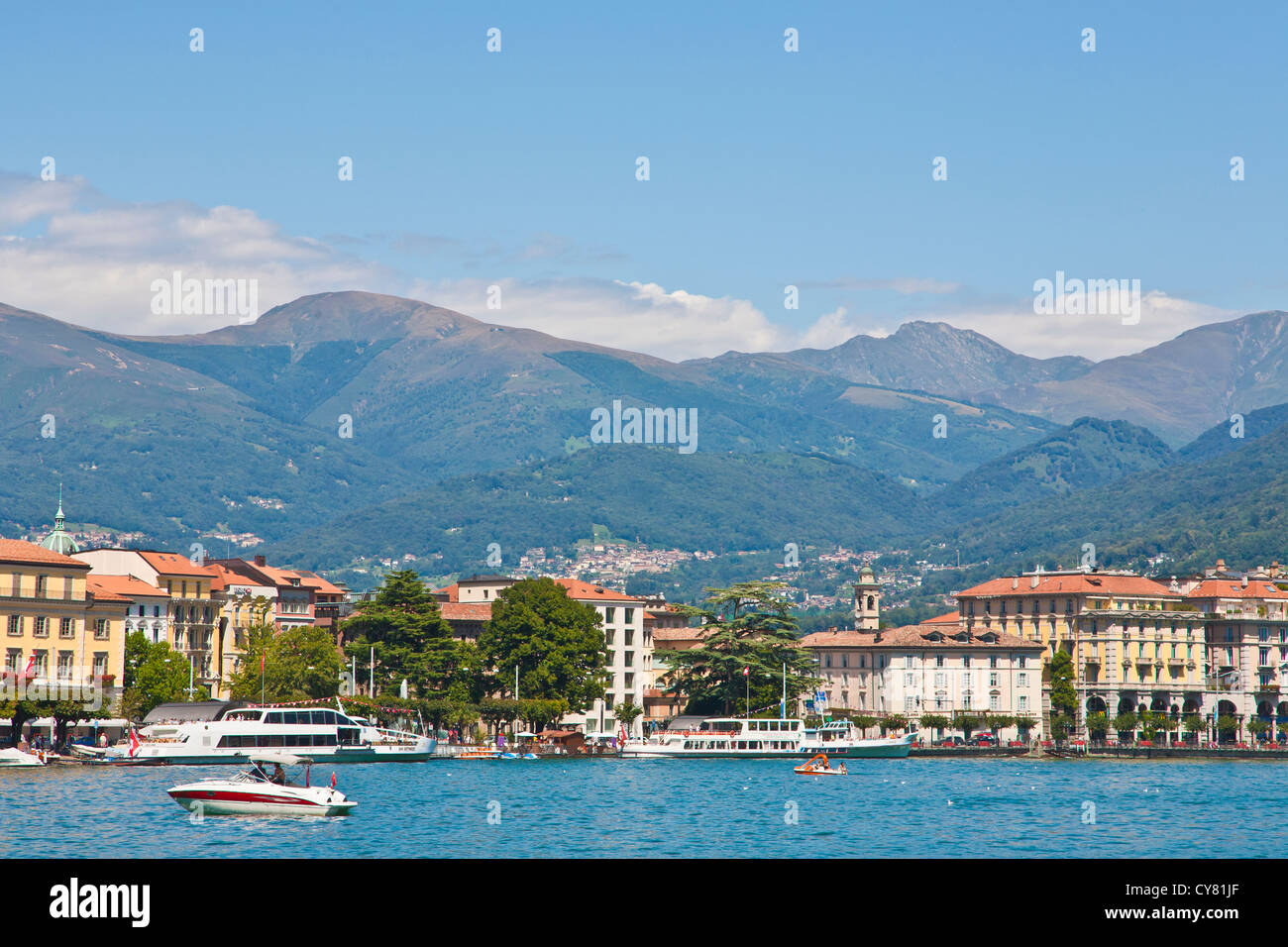 La ville de Lugano, le lac de Lugano, lago di Lugano, Tessin, Suisse Banque D'Images