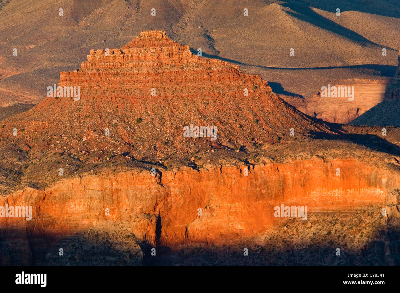 À la recherche dans le Grand Canyon de la rive sud, le Parc National du Grand Canyon, Arizona Banque D'Images