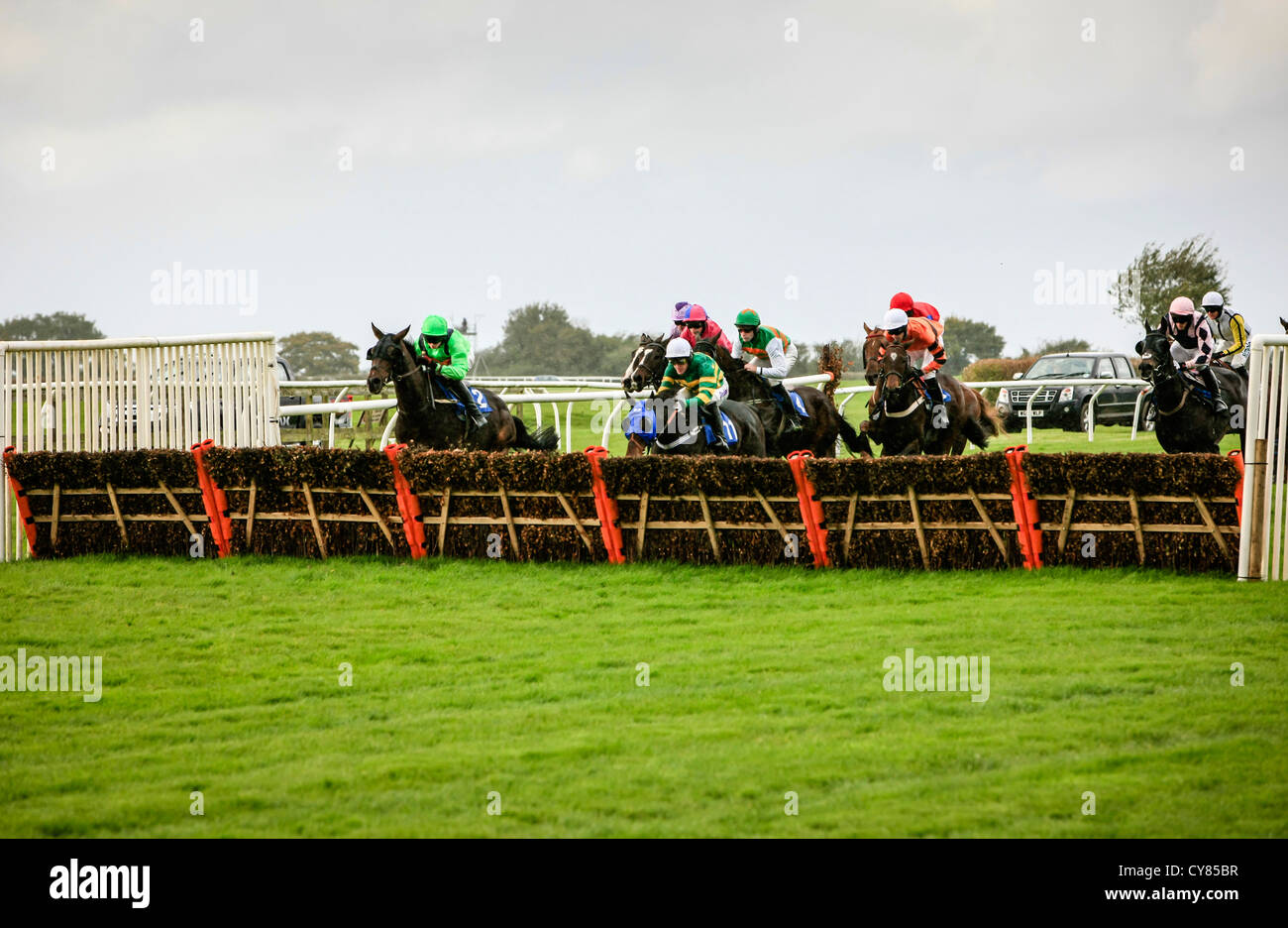 Les courses de chevaux à l'Hippodrome de Wincanton événements à Somerset Banque D'Images