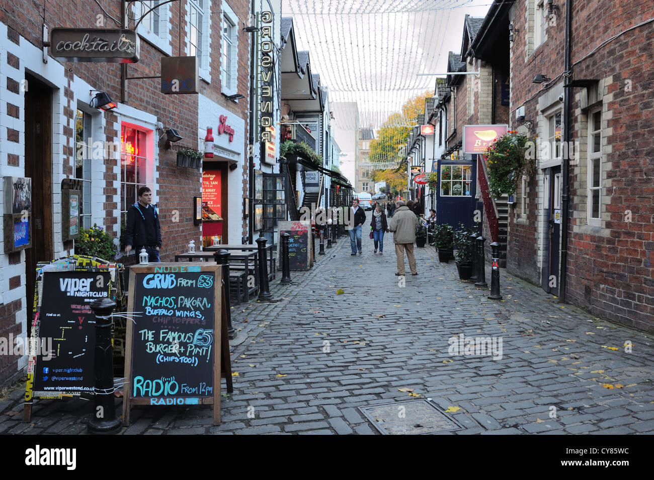 Ashton Lane dans le quartier de West End à Glasgow Banque D'Images