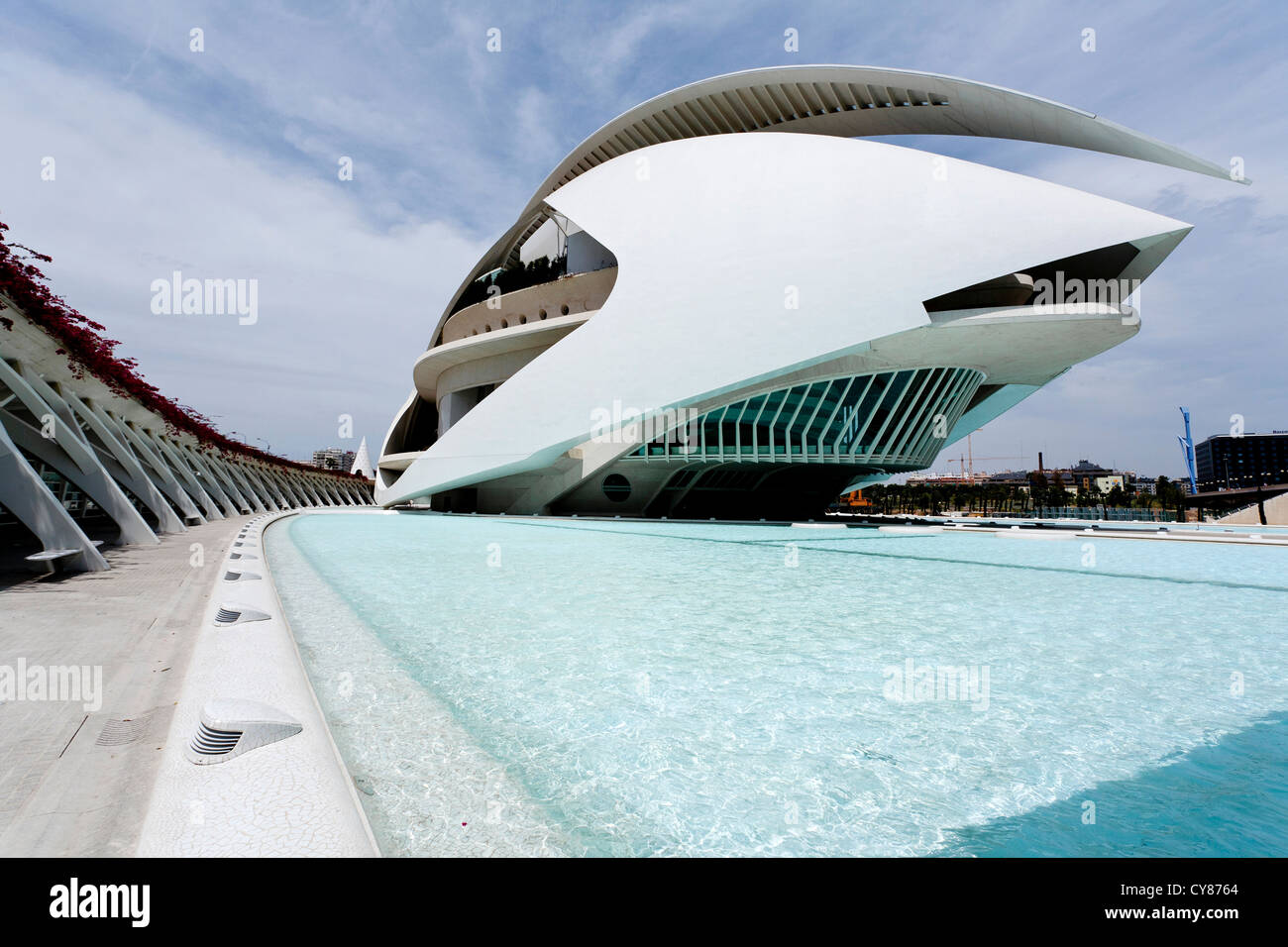 Palau des Arts Reina Sofia, l'architecture moderne par Santiago Calatrava Banque D'Images