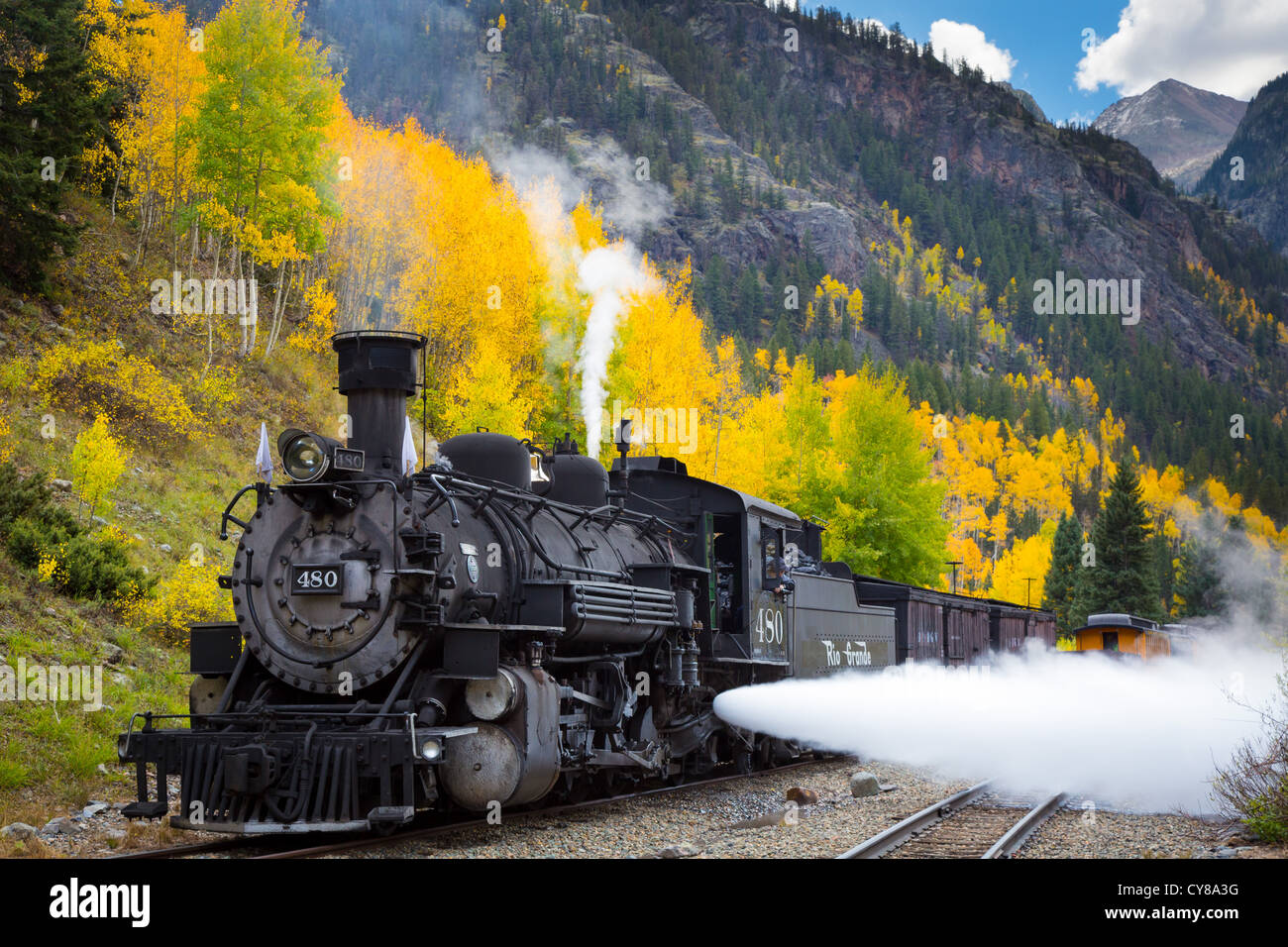 Durango-Silverton Narrow Gauge Railroad Banque D'Images