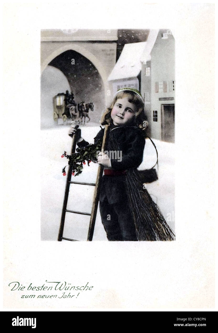 Fille avec tête Banque D'Images